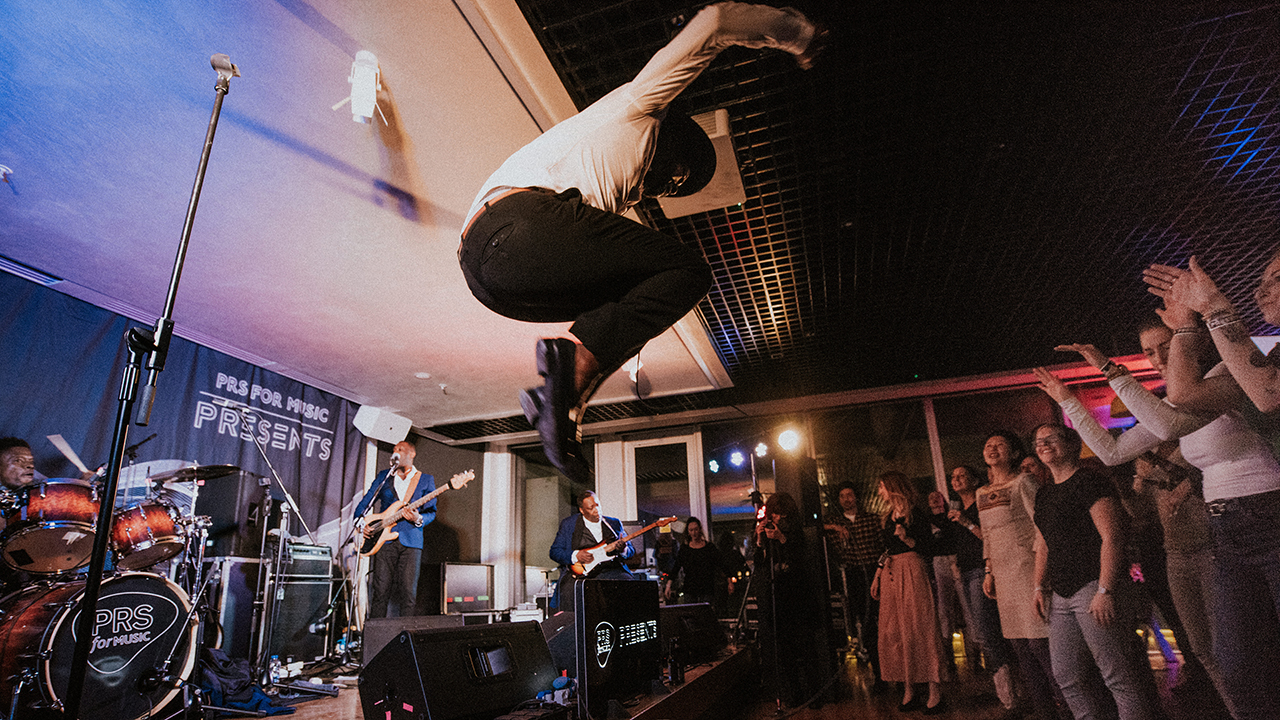 Congolese-Belgian rapper Baloji jumps off stage mid-performance at PRS Presents